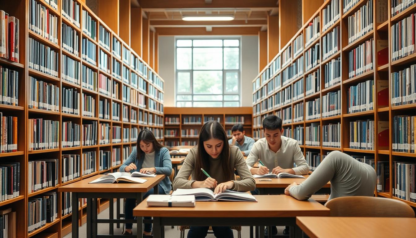 Students working in research laboratory