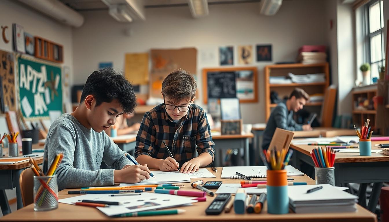 Student developing practical and academic skills